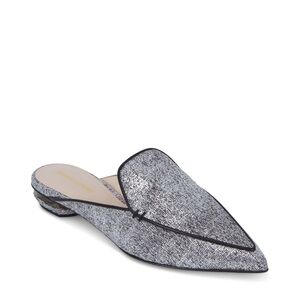 Nicholas Kirkwood Silver Woven Metallic Pointed Toe Beya Mules - US 6 (36)